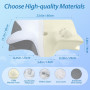 HOMCA Oreiller Ergonomique Cervical, 2 en 1 Oreiller Orthopédique à Mémoire de Forme pour la Nuque, Coussin pour Dormir sur Le C