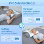 HOMCA Oreiller Ergonomique Cervical, 2 en 1 Oreiller Orthopédique à Mémoire de Forme pour la Nuque, Coussin pour Dormir sur Le C