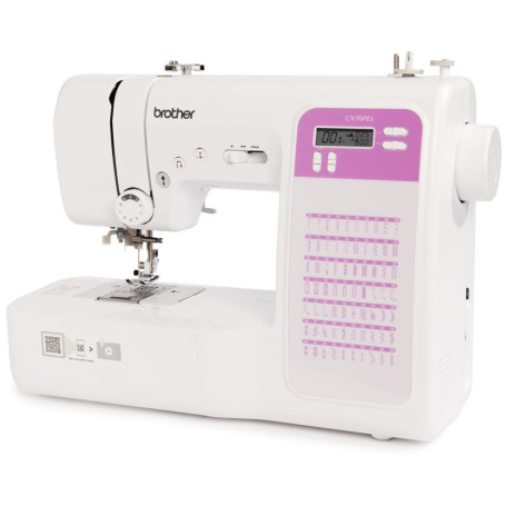 Brother CX70PES (Nouveau Modèle) - Machine à coudre électronique avec 70 points de Couture, Blanc