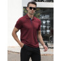 Comilaka Polo Homme Manches Courtes Polos Casual T-Shirt Couleur de Contraste Regular Fit Été M-3XL