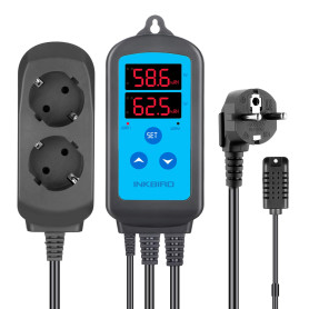 Inkbird Prise Hygrostat avec Sonde, Contrôleur Humidité pour Humidificateur Déshumidificateur Reptile Terrarium Serre Couveuse I