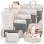 MUUKAIII Organisateur Valise, Ensemble de 10 Rangement Valise Sacs de Rangement,Rangement Valise Organisateur Avec Compression,P