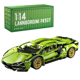 Highdar Kit de Construction Technique pour Lambor - Modèle de Voiture de Sport de Course Supercar à Collectionner - 1314 Pièces