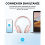 Soundcore Q20i Casque Bluetooth sans fil reducteur de bruit hybride active by Anker, Casque Over Ear, jusqu'à 40 Heures d'autono