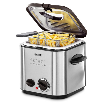 Princess Mini Friteuse & Fondue – 1,2 L – Avec 6 fourchettes à fondue – Chauffage rapide – Filtre anti-odeurs – 840 W – 182611