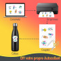 Tixlux 15 feuilles de papier autocollant vinyle pour imprimante jet d'encre, Fini Brillant, autocollant, sèche rapidement, coule