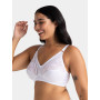 DORINA Madeline - Bralette sans Armatures pour Femme, Tricot Mat Non Rembourré avec Dentelle, Bretelles Réglables, Ailes en U po
