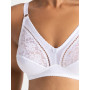 DORINA Madeline - Bralette sans Armatures pour Femme, Tricot Mat Non Rembourré avec Dentelle, Bretelles Réglables, Ailes en U po