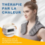 UNCN Coussin Chauffant Micro-onde pour le Cervical | 45×26CM | Bouillotte Micro-Onde Noyau de Cerise Graine de Lin | Tissu ultra