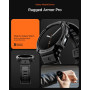Spigen Rugged Armor Pro Coque avec Bracelet Compatible avec Samsung Galaxy Watch 8 44mm (2025) - Noir Mat