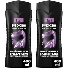 AXE - Gel Douche Homme 5en1 - Provocation - 24h Hydratant - 87% d'Ingrédients d'origine naturelle - Parfum noix de coco et poivr