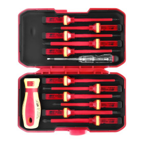 13 Pièces Set Tournevis Tournevis Electricien, Isolation VDE Outils Electricien Tournevis Testeur, Magnétique Outillage Electric