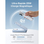 UGREEN MagFlow 3 en 1 Qi2 25W Chargeur Induction iPhone Certifié Compatible avec MagSafe iPhone 17 16 15 14 13 Air Plus Pro Max 