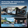 4 Canaux Dashcam Voiture Avant Arriere 2k/1080P Avec Carte SD 64GB,Camera Embarquée Voiture 3" Écran Ips, 4x 140° Grand Angle, W
