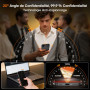 TOCOL Verre Trempé Anti Espion pour iPhone 17/iPhone 16 Pro, Véritable Anti-Espion à 25°, Dépoussiérage Automatique, Sans Bulles