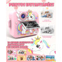 Appareil Photo Instantané Enfants Licorne 2.4" Écran, Vidéo 1080P & Zoom 16X, Appareil Photo Enfant avec Impression Thermique sa
