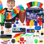 Subtail Coffret de Magie Enfant - 70+ Tours Magiques - Baguette et Instructions pour Garçons et Filles Débutants - Cadeaux Jeux 