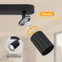 Dehobo Plafonnier LED 3 Spots Noir, GU10 Eclairage de Plafond Orientable à 350° Spots de Plafond Max. 50 Watt par Spot, Applique