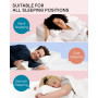 Elviros Oreiller Cervical Ergonomique, Oreiller Orthopédique en Mousse à Mémoire Cervicale, pour Dormir sur Le Côté, Le Dos et L