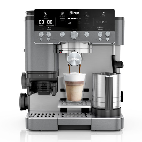 Ninja Luxe Premier, Machine a cafe a grain barista semi-automatique, 3-en-1: espresso, extraction froide et café filtre, Broyeur
