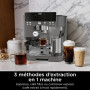 Ninja Luxe Premier, Machine a cafe a grain barista semi-automatique, 3-en-1: espresso, extraction froide et café filtre, Broyeur