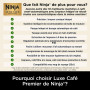 Ninja Luxe Premier, Machine a cafe a grain barista semi-automatique, 3-en-1: espresso, extraction froide et café filtre, Broyeur