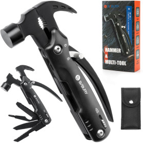 BIBURY Cadeau Homme, 12 en 1 Outil Multifonction, Cadeau Fete des Peres, Camping Gadget Insolite Utile, Cadeau Anniversaire Papa