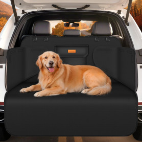 Looxmeer Protection Coffre Voiture Chien Universelle, Couverture Chien Auto Imperméable et Antidérapant, Protection Latérale pou