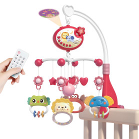 Aolso Mobile Musical bébé, Musical Lit Bébé,Mobile de Voyage,3-in-1 Mobile Musical Lit Bébé avec Lumières et Musique,Mobile Musi