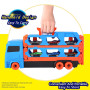 Camion Jouet avec 8 Voitures, Voiture Jouet pour Enfants de 3,4,5,6,7,8+Ans, Garage, Camion de Transporteur Portable et Pliable 