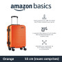 Amazon Basics Valise de voyage à roulettes pivotantes, Orange Brûlée, 55 cm