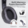 PowerLocus Casque Bluetooth sans Fil, 60 Heures, Casque Audio Bluetooth Pliable avec Microphone, Casque sur l'oreille Confortabl