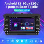 AWESAFE Autoradio Android carplay pour Golf 5 6 VW Passat Polo Seat Skoda, 7 “ HD écran Tactile, intégré Bluetooth carplay Andro