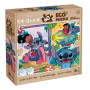 Lisciani - Puzzle Disney Stitch - Puzzle 60 Pièces Double Face pour Enfants dès 4 Ans - Verso À Colorier - Format 50x70 cm - Act