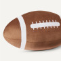 Amazon Basics NFL Football Américain Peluche Coussin, Jouet Oreiller Peluche Style Sport pour Lit ou Canapé, Décoration Chambre 