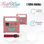 Housse de Protection Kalycase Compatible Enceinte Merlin V2- Coque Silicone Boite a Histoire - 5 Couleurs (Dark Pink)