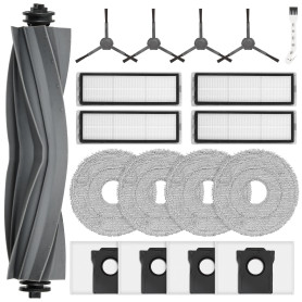 18 Accessoires pour Dreame L10s Plus Robot Aspirateur Laveur, 1 Brosses Principale, 4 Sacs à Poussière, 4 Filtre, 4 Chiffons de 