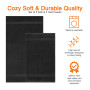 Amazon Basics Set de Bain 6 Pièces - 100% Coton Anti-décoloration - 2 Draps de Bain + 4 Serviettes de Toilette, Noir