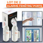 tiiwee Lot de 4 alarmes pour fenêtre et Porte - Protection Anti-effraction - 120 DB - avec Piles (4)