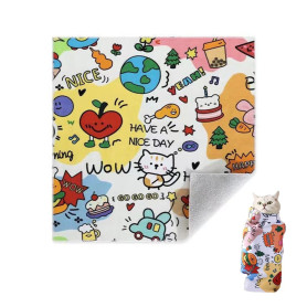 MSLSOZ 1 écharpe pour chat pour couper les griffes, sac de toilettage pour chat, écharpe pour chat pour couper les ongles, auto-