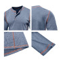 LAOARA T Shirt Manche Longue Homme Tee-Shirt Long Coton Henley T-Shirts Col Roulé Casual Tshirt M-2XL