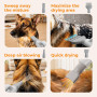 Pecute Pulseur pour Chien Caniche avec Modes de Cycle Chaud et Froid, Sèche-Cheveux pour Chien, Professionnelle Souffleur pour C