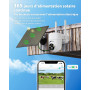 SEHMUA 3G/4G LTE Camera Surveillance Exterieure sans Fil, Camera Solaire 4G avec Carte Sim, Détection Humaine PIR et Alarmes de 