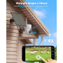 SEHMUA 3G/4G LTE Camera Surveillance Exterieure sans Fil, Camera Solaire 4G avec Carte Sim, Détection Humaine PIR et Alarmes de 