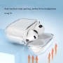 BoerHang Coque Compatible avec AirPods 4 2024, TPU Antichoc Transparent Simple [LED Frontale Visible] Compatible avec AirPods 4 