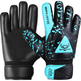 BEAST RAGE Gants de Gardien de But pour Enfants,Gants de Gardien de But pour Enfants avec Double Support de Poignet