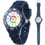 DTKID Montre Enfant Garçons,Filles, Montre pour Enfant avec Cadran Tournant, Étanche 30 M, Mode 12/24 Heures, Adaptée Aux Enfant