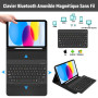 Lielax Coque Clavier pour iPad A16 11ème Génération 11 Pouces 2025/10ème Génération 10.9 Pouces 2022, AZERTY Layout Clavier Étui