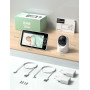 GHB Babyphone Cémera 7" 1080P Caméra Bebe Surveillance 350° Rotation Écran IPS HD Mode VOX 168H Autonomie de la Batterie Audio B