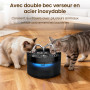 DOOOB Fontaine a Eau Chat 2.1L, Fontaine à Eau Chat avec Lampe à LED et Pompe Ultra-Silencieuse, Distributeur Fontaine a Eau pou